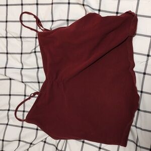 Cropped red tank top